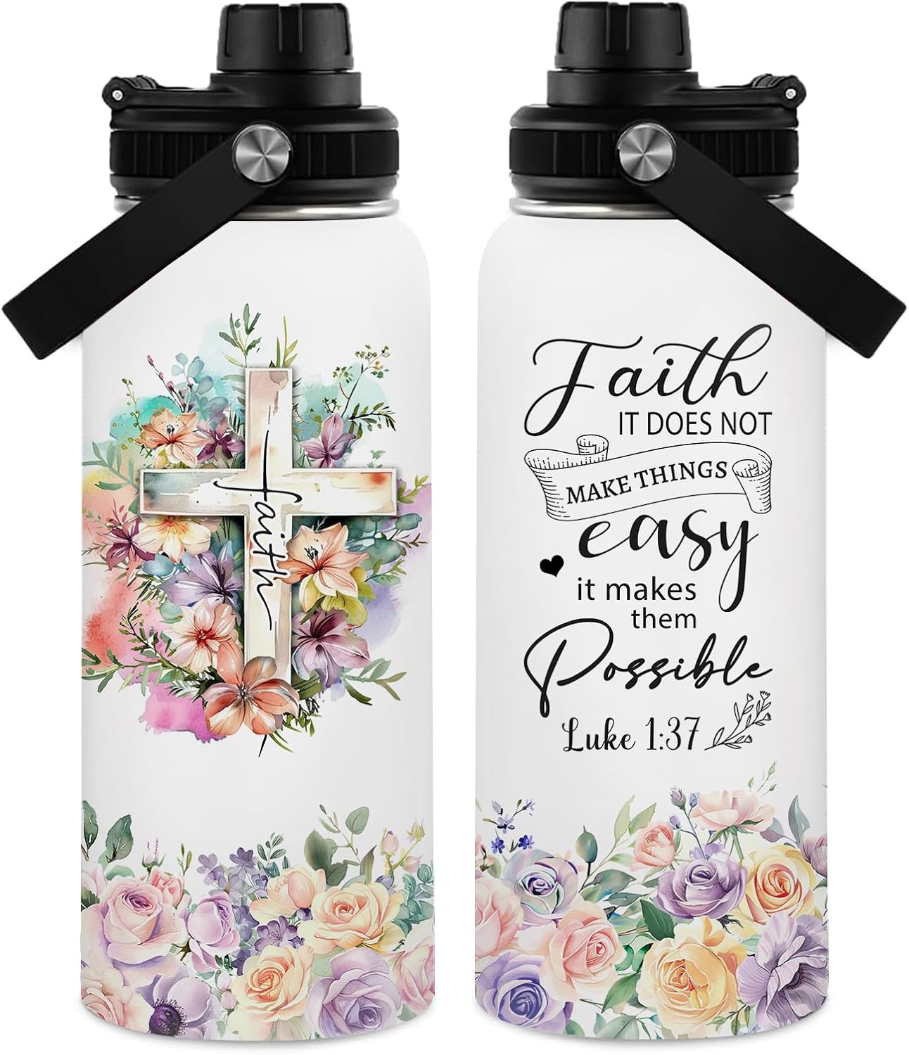 Vaso de bautismo con versículos bíblicos para mujer