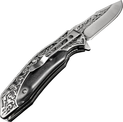 Cuchillo plegable táctico 3.6pulg patrón 3D relieve hombre