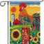 Bandera jardín gallo primavera verano 12x18 doble cara