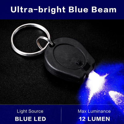 12 Lint. Llavero Luz Azul Ultra Brillante Mini LED