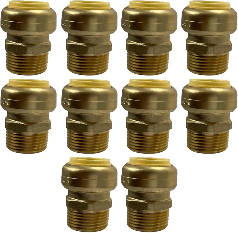 10 Uds Adaptador Macho Ajuste a Presión 1