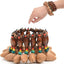 Pulsera campana concha nuez africana estilo tribal