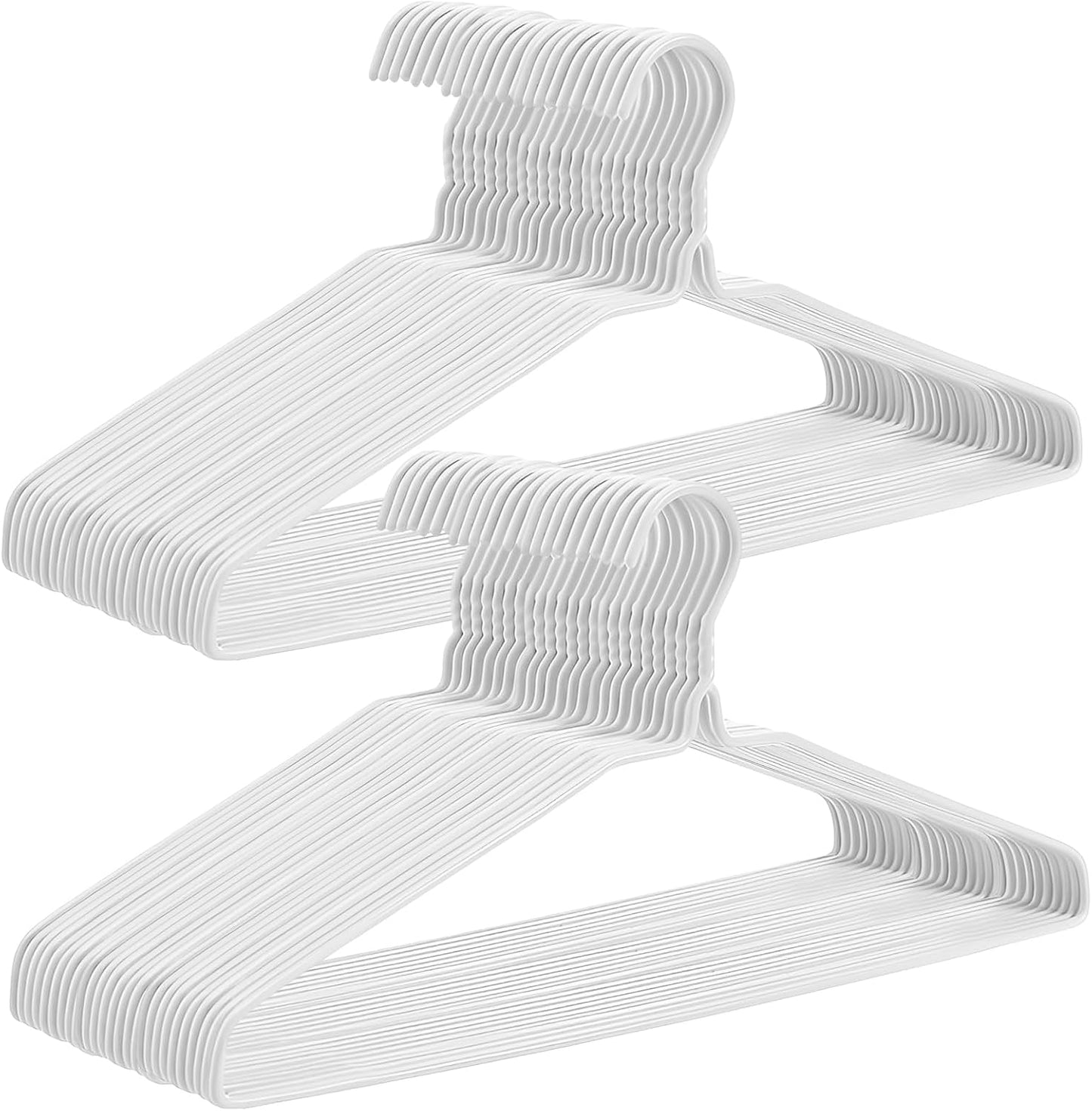 120 Perchas Alambre 16" para Ropa Colgador Abrigos Blanco