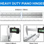 2 Bisagras Piano Acero Inox 30x3pulg 0.060pulg