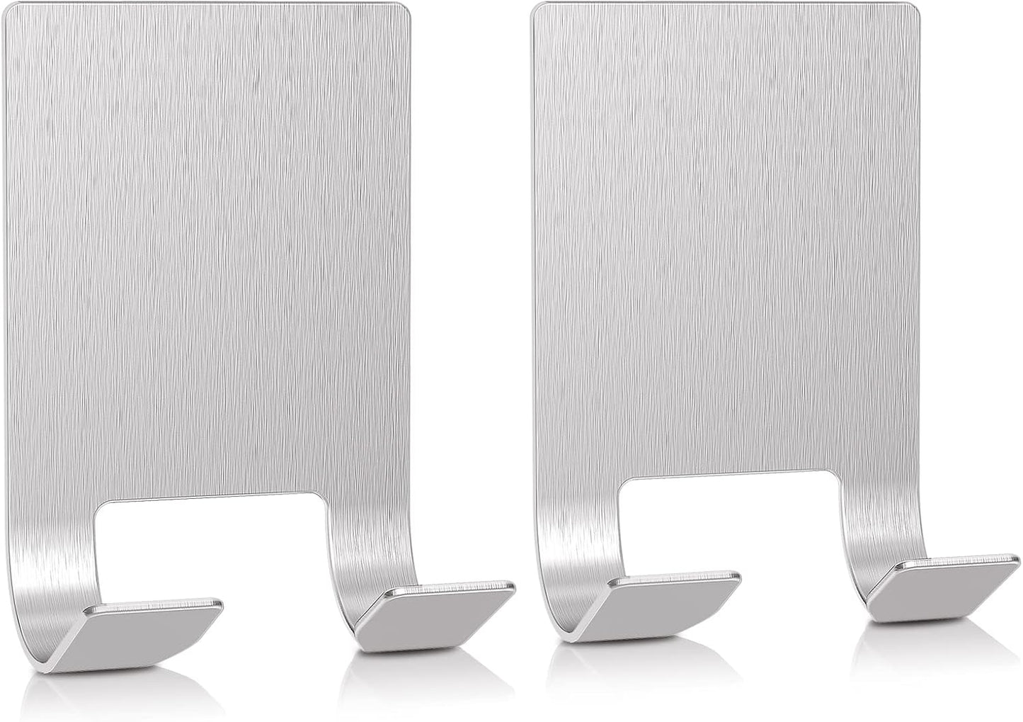 Soporte adhesivo para maquinilla pared metal plateado 2uds