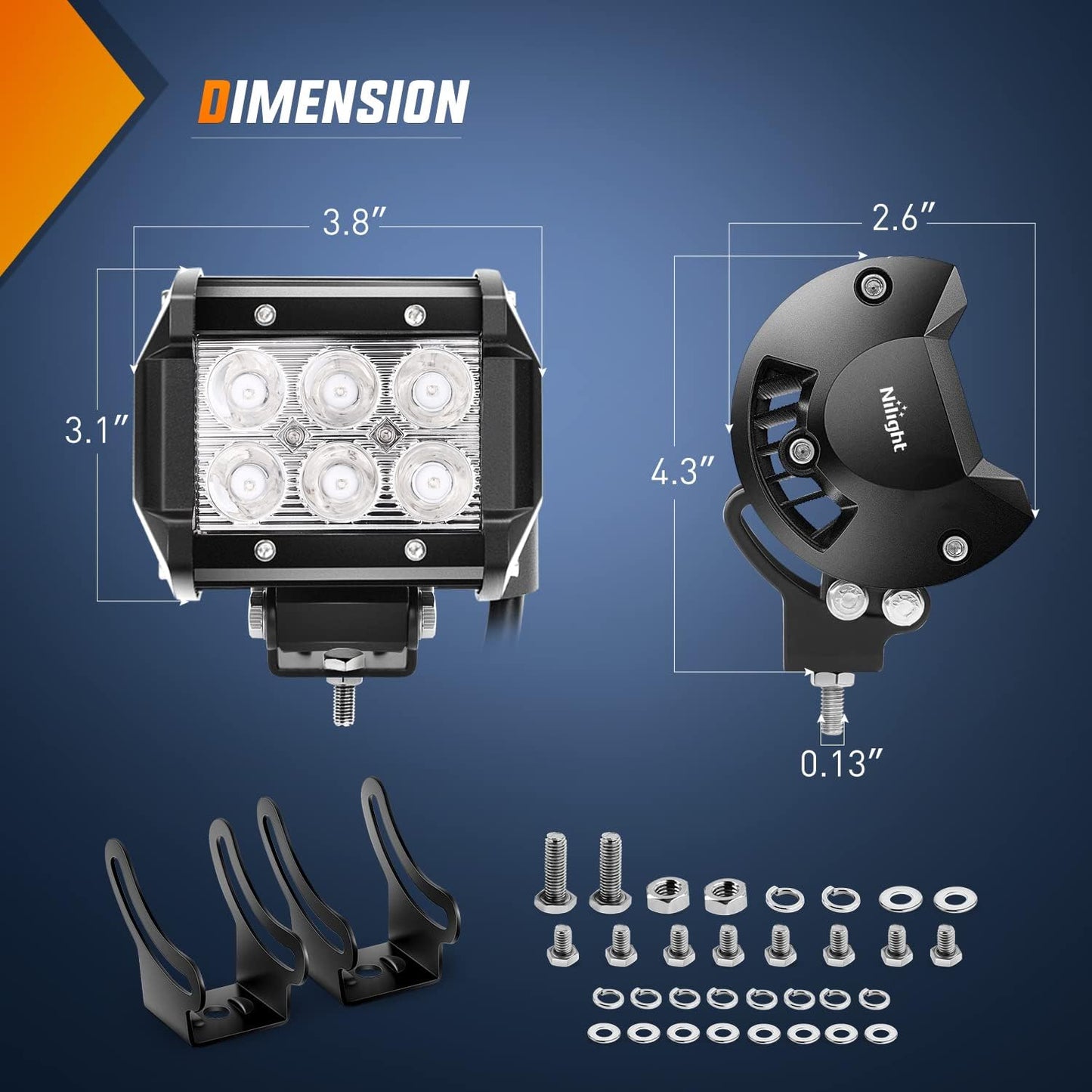 Foco LED 4" verde tipo spot 18W todoterreno señal seguridad