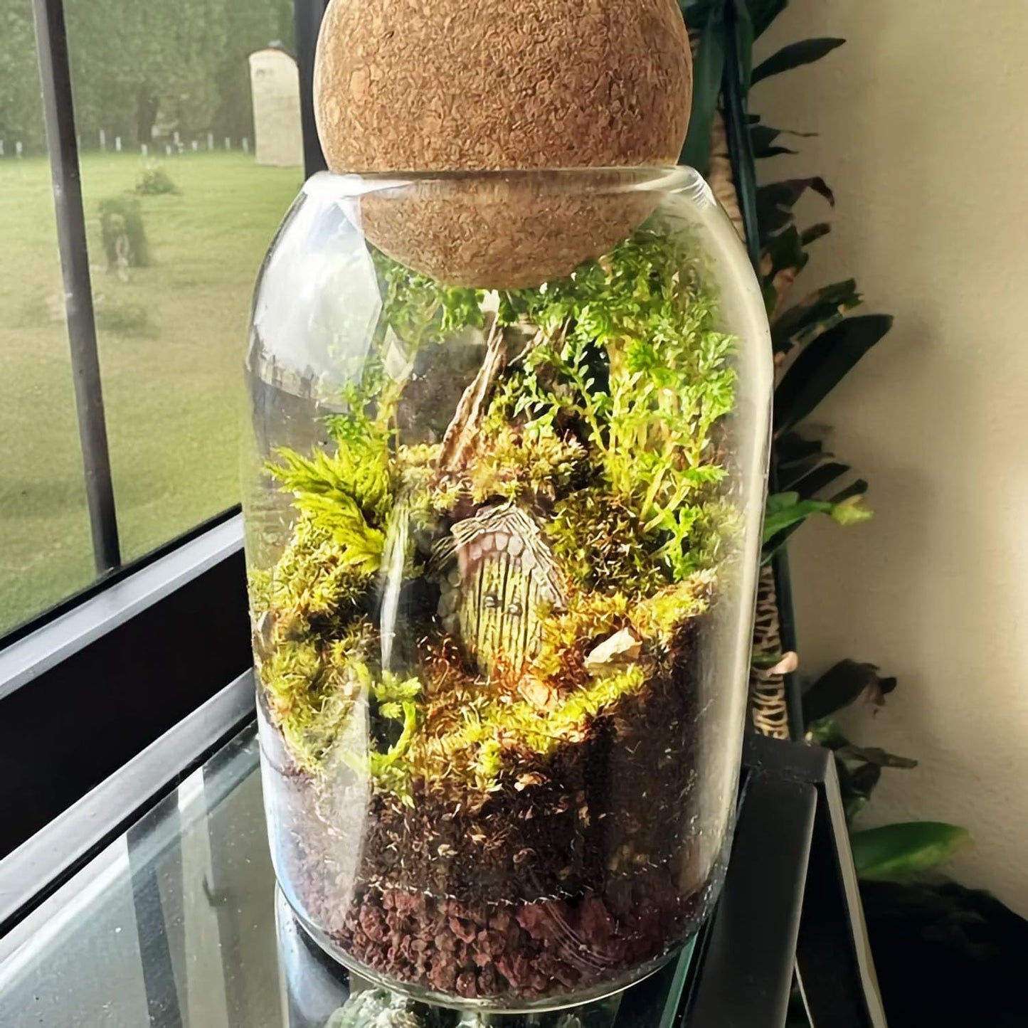 Puerta de hadas arco circular para terrario jardín miniatura