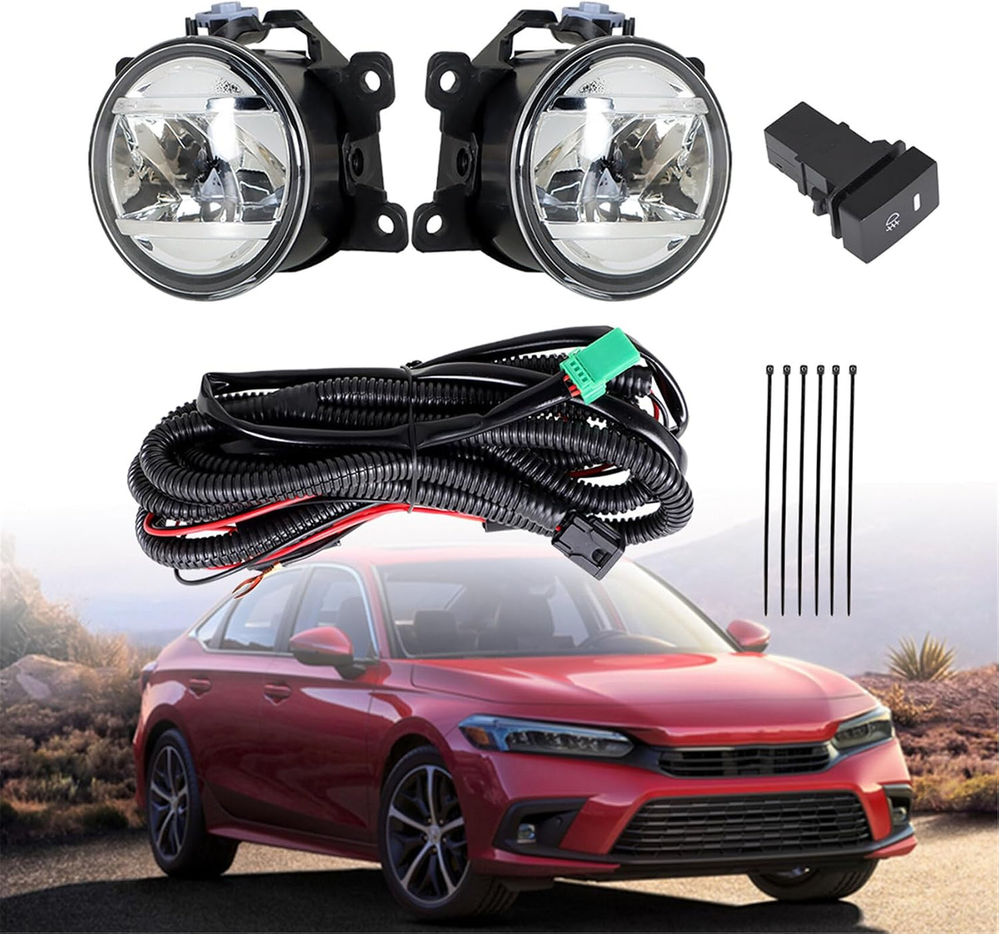 Repuesto faros antiniebla Honda Pilot 17-21 con kit