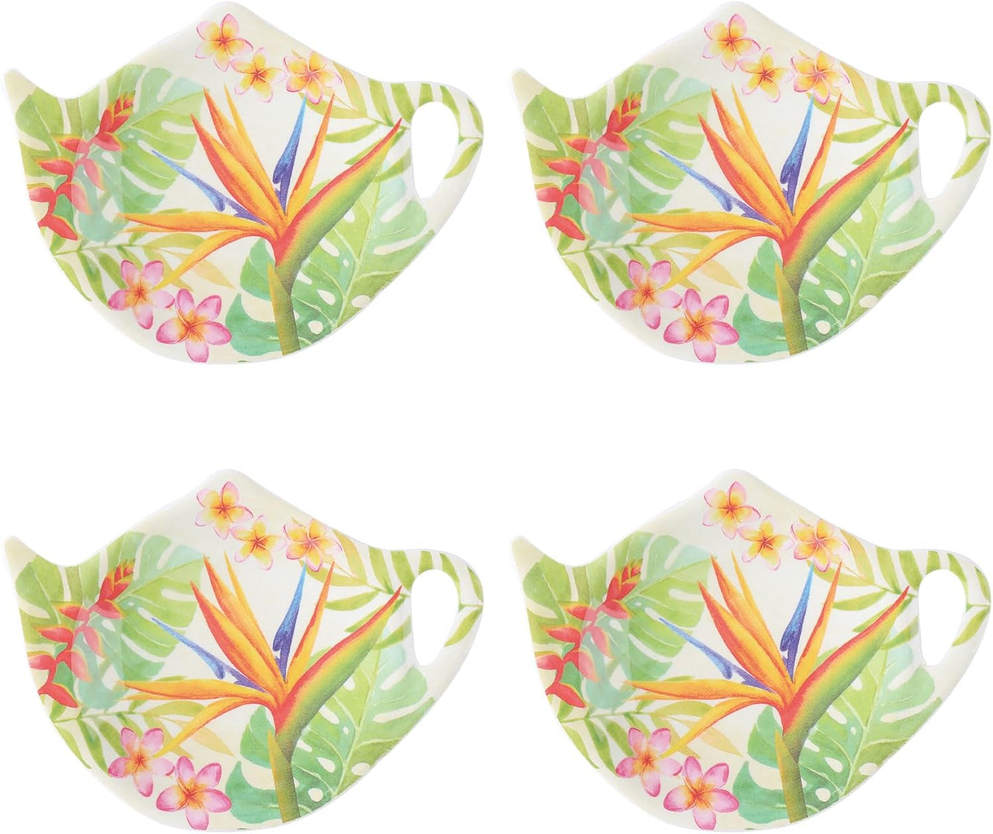 Juego 4 soportes té multicolor 4x3pulg