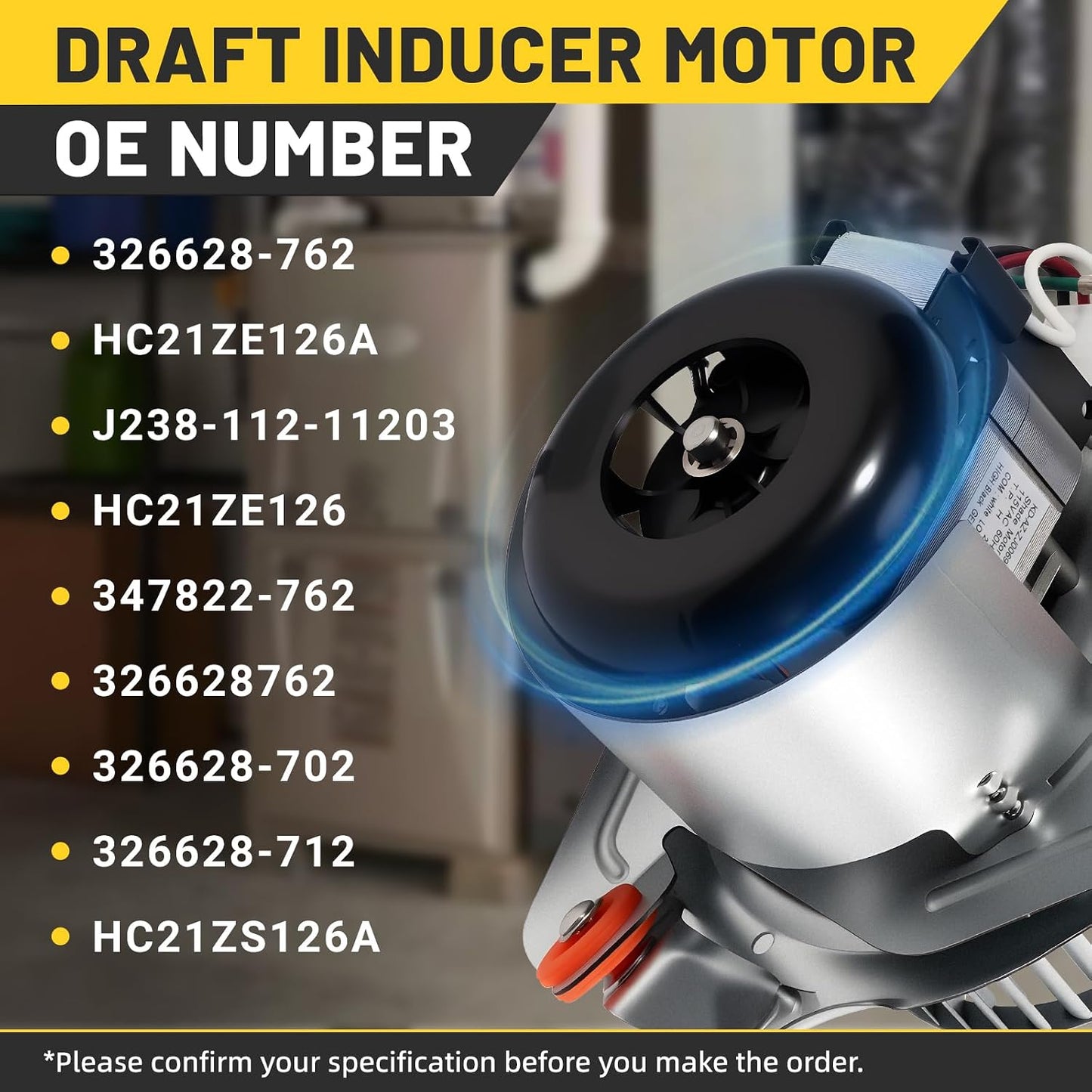 Motor inducción horno compat. Carrier Bryant Payne 115v