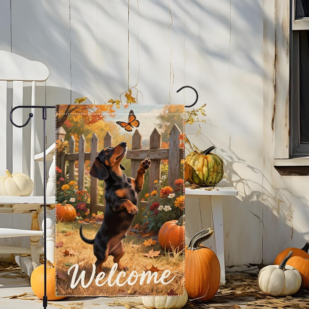 Bandera jardín otoño 12x18pulg doble cara patio