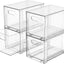 4 Pzas Cajones Almacenamiento Apilables 7.3" Transparentes