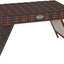 Mesa auxiliar plegable ratán tejida a mano marrón 23.5x16.25