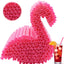 150 Pajitas Plástico Flamenco Rojo para Luau y Fiesta