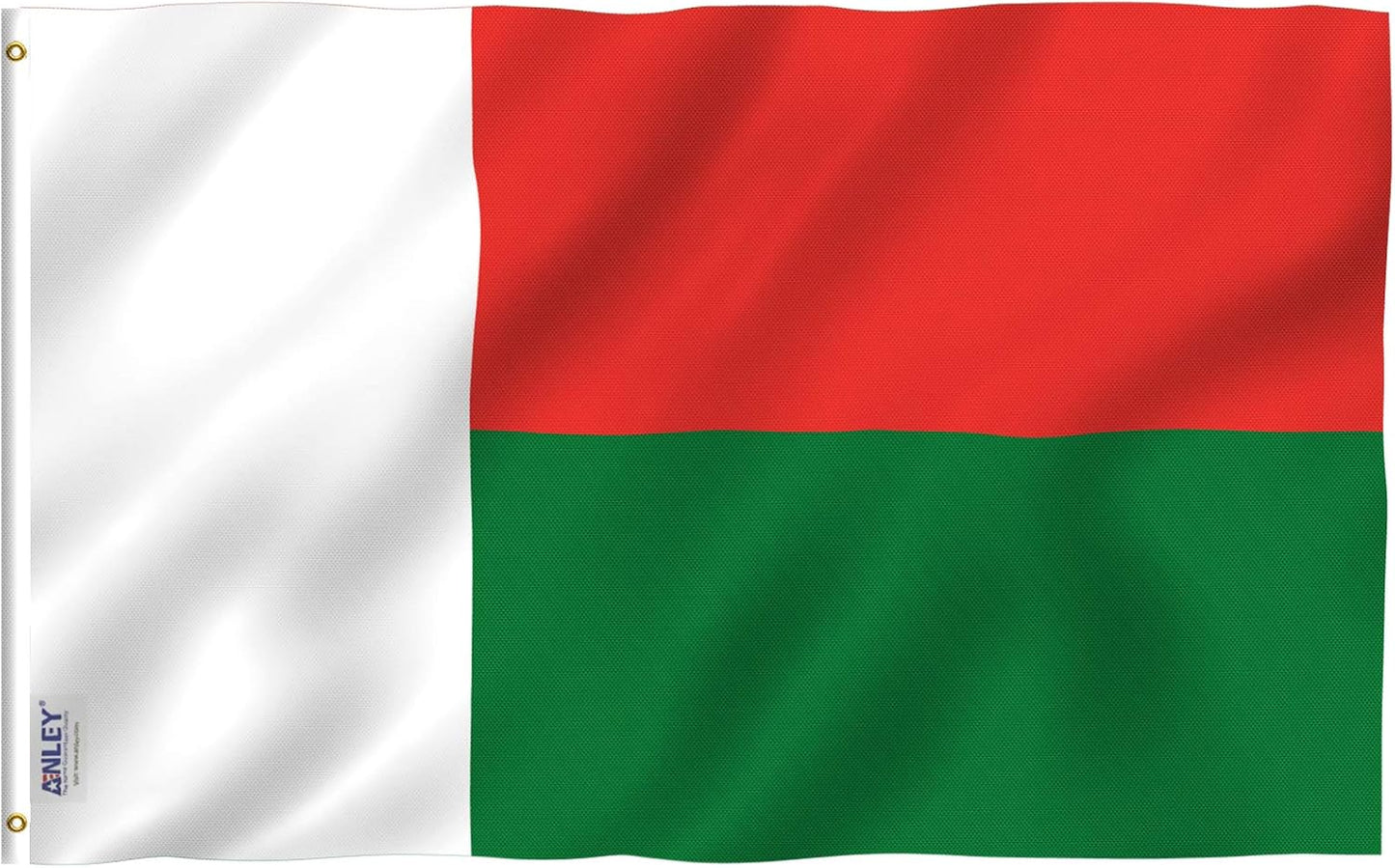 Bandera Madagascar 3x5ft poliéster ojales latón doble