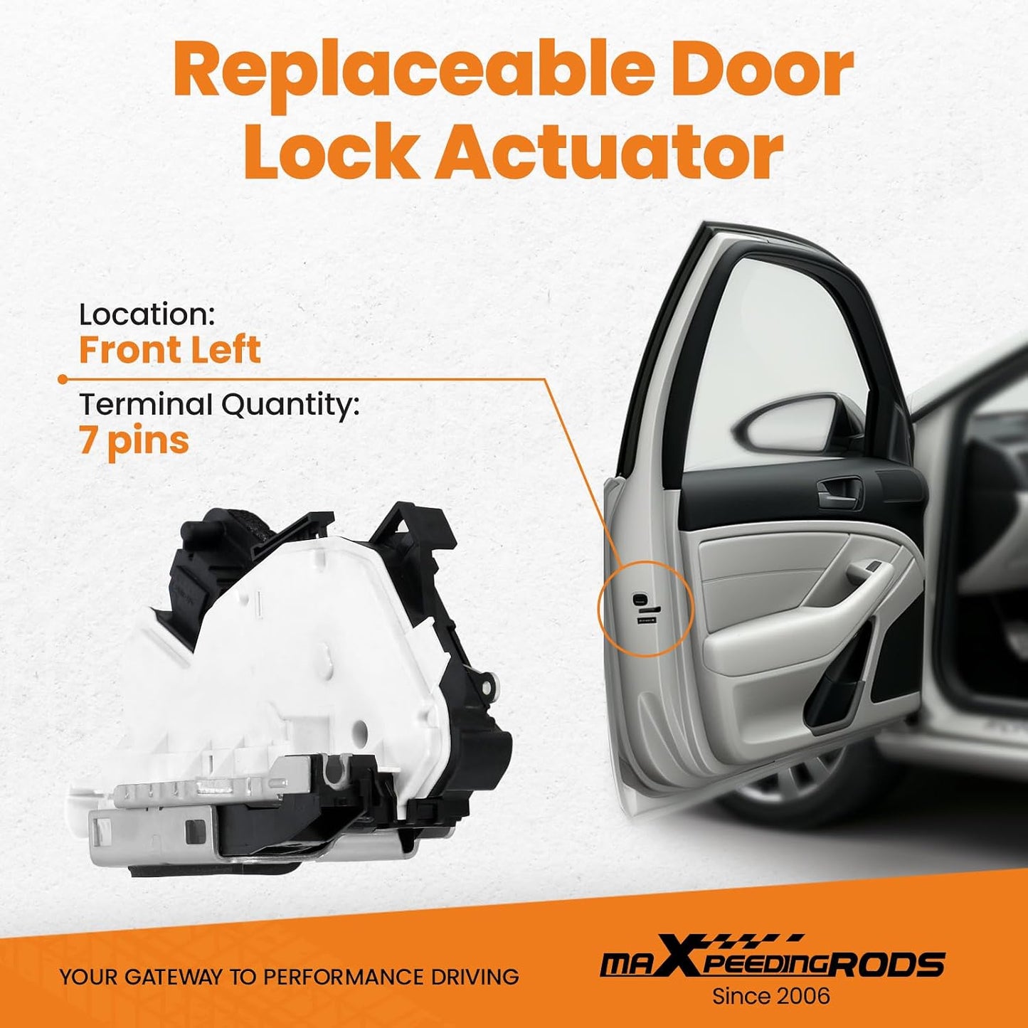 Actuador cerradura puerta izq VW Golf MK6/MK7 12-17