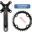 Set manivela bicicleta montaña 6.693" robusto E-Bike