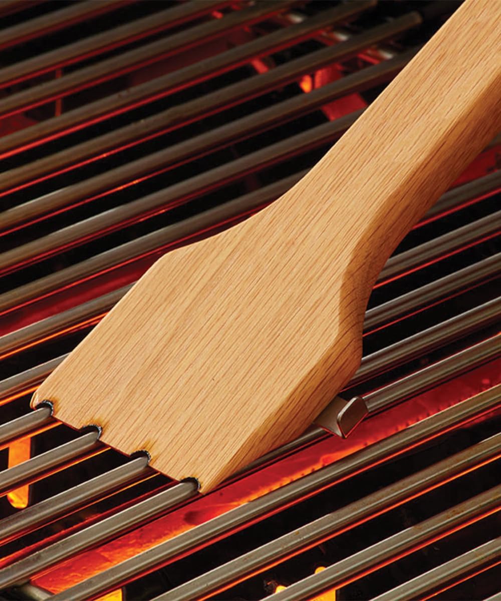 Rascador madera con elevador rejilla y limpiador parrilla
