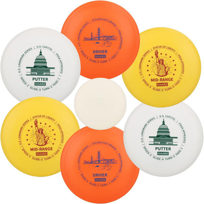 Set discos disc golf serie monumentos EE.UU. 145-150g PDGA