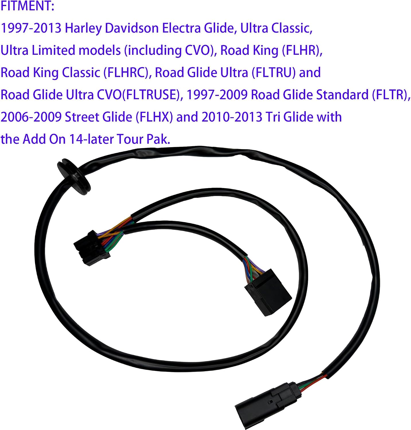Adaptador arnés desconexión rápida Harley Tour Pack 97-13