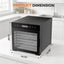 Máquina deshidratadora 500W 8 bandejas acero inox