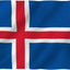 Bandera Islandia 3x5ft poliéster ojales latón doble costura