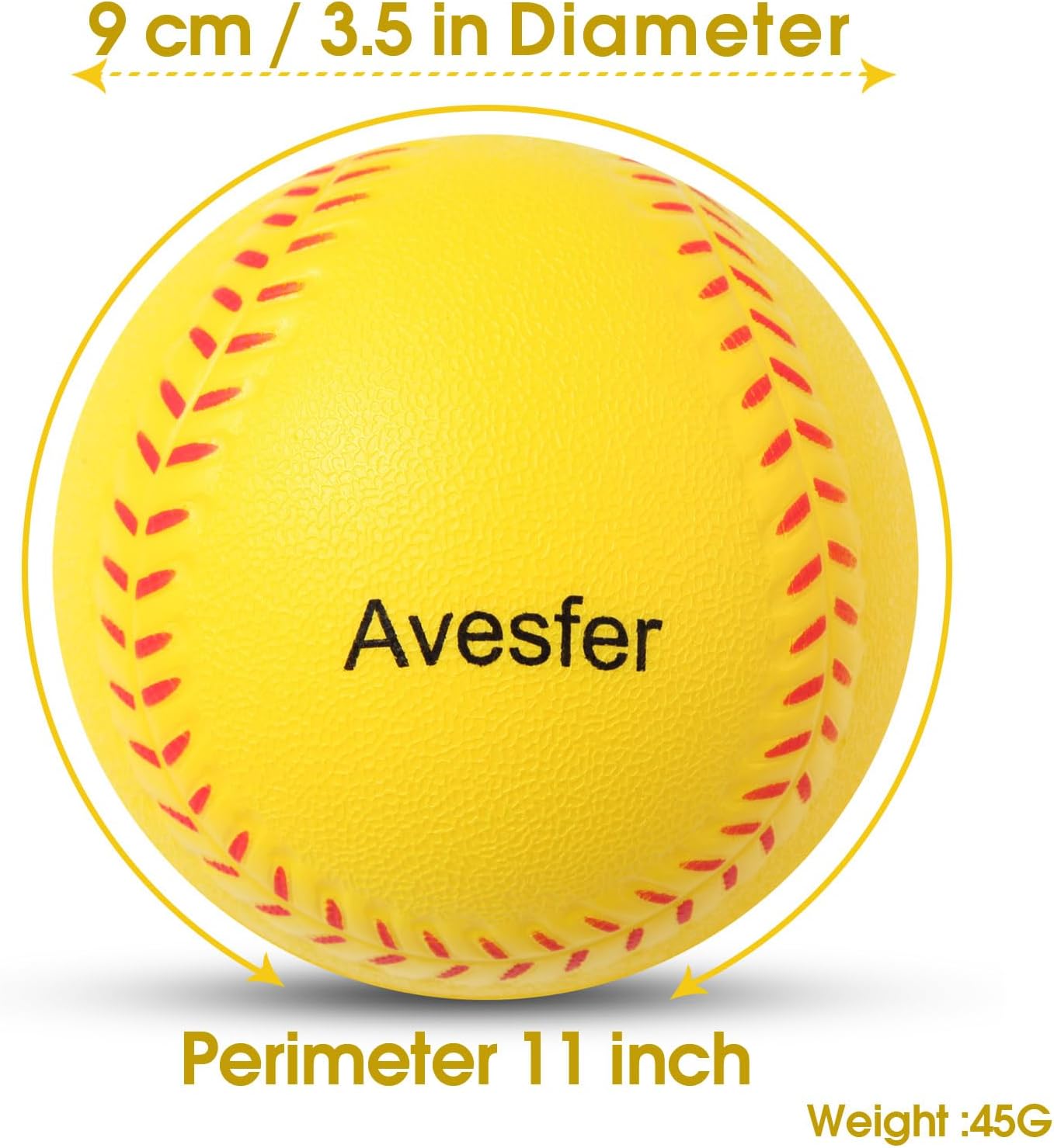 Pelotas softbol espuma 11" entrenamiento seguro