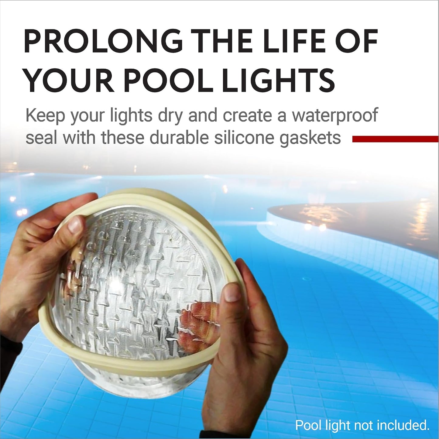 Junta silicona impermeable PoolLight set 2 marrón