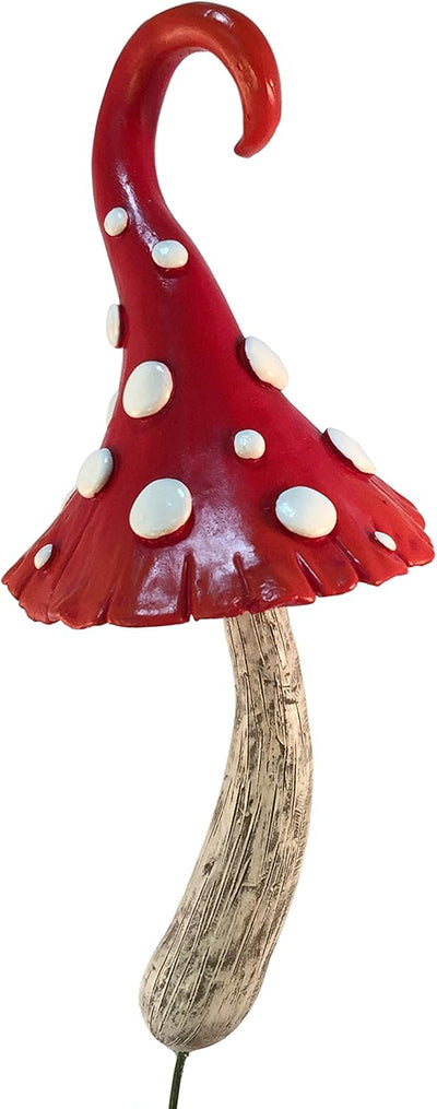 Hongo encantado para jardín de hadas y gnomos rojo