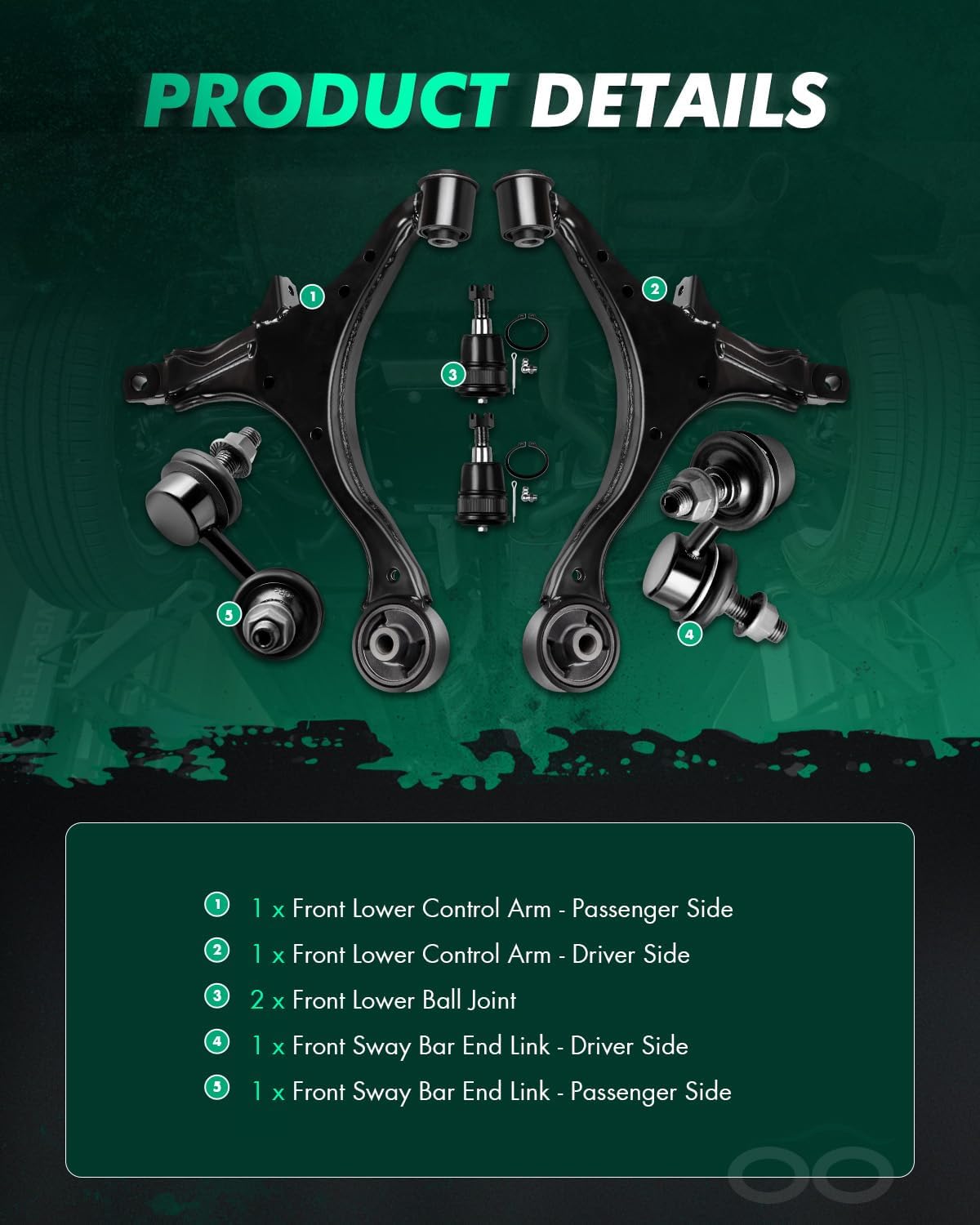 Kit suspensión delantera Honda CR-V 02-06 6 Pzas