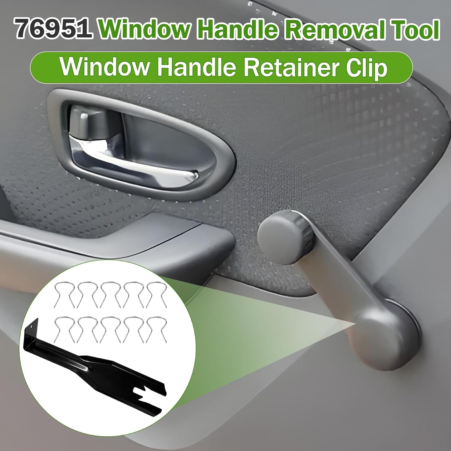 Herramienta extracción manija ventana 10pzas clip metal