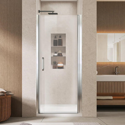 Puerta ducha pivote 36-37.5pulg x 76pulg vidrio templado