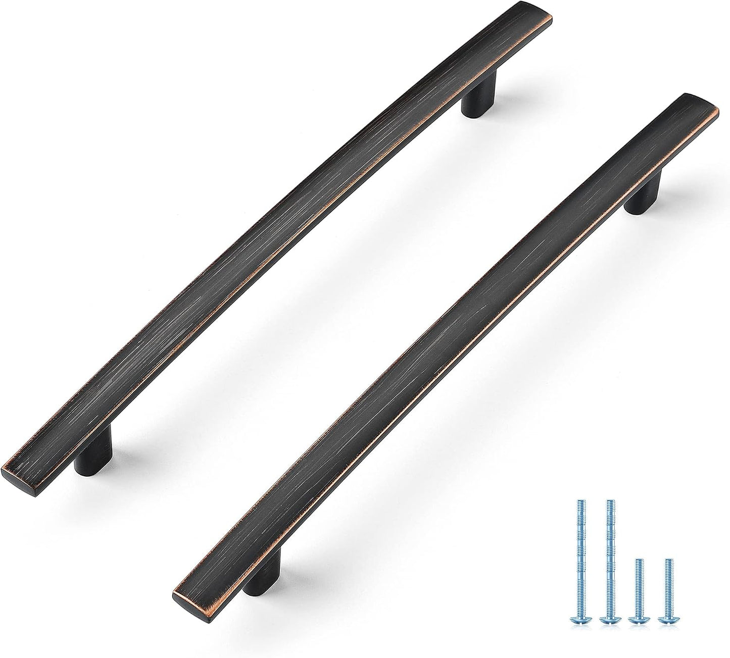 20 Tiradores Curvas para Gabinete 15,9cm Bronce Aceitado