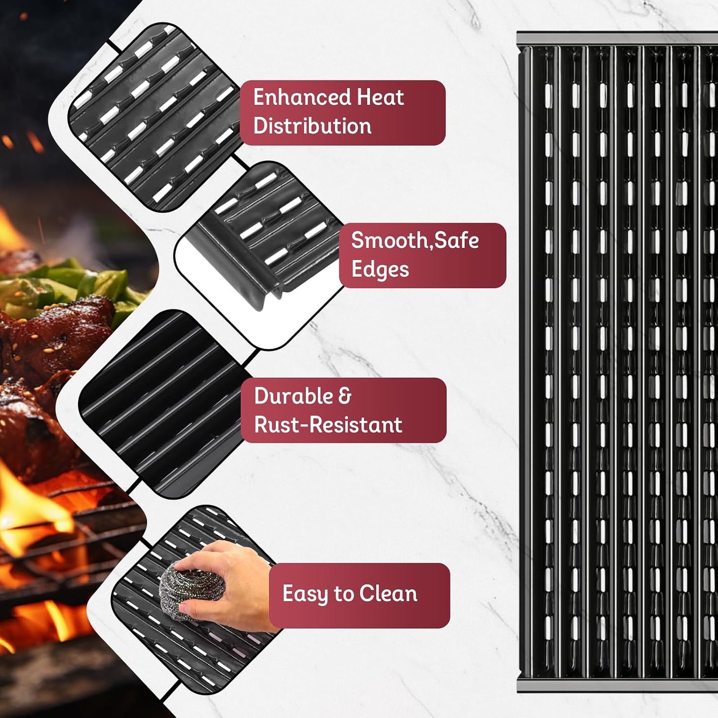 Repuesto rejilla parrilla esmaltada 17" CharBroil