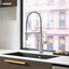 Grifo cocina desplegable inox acero preenjuague