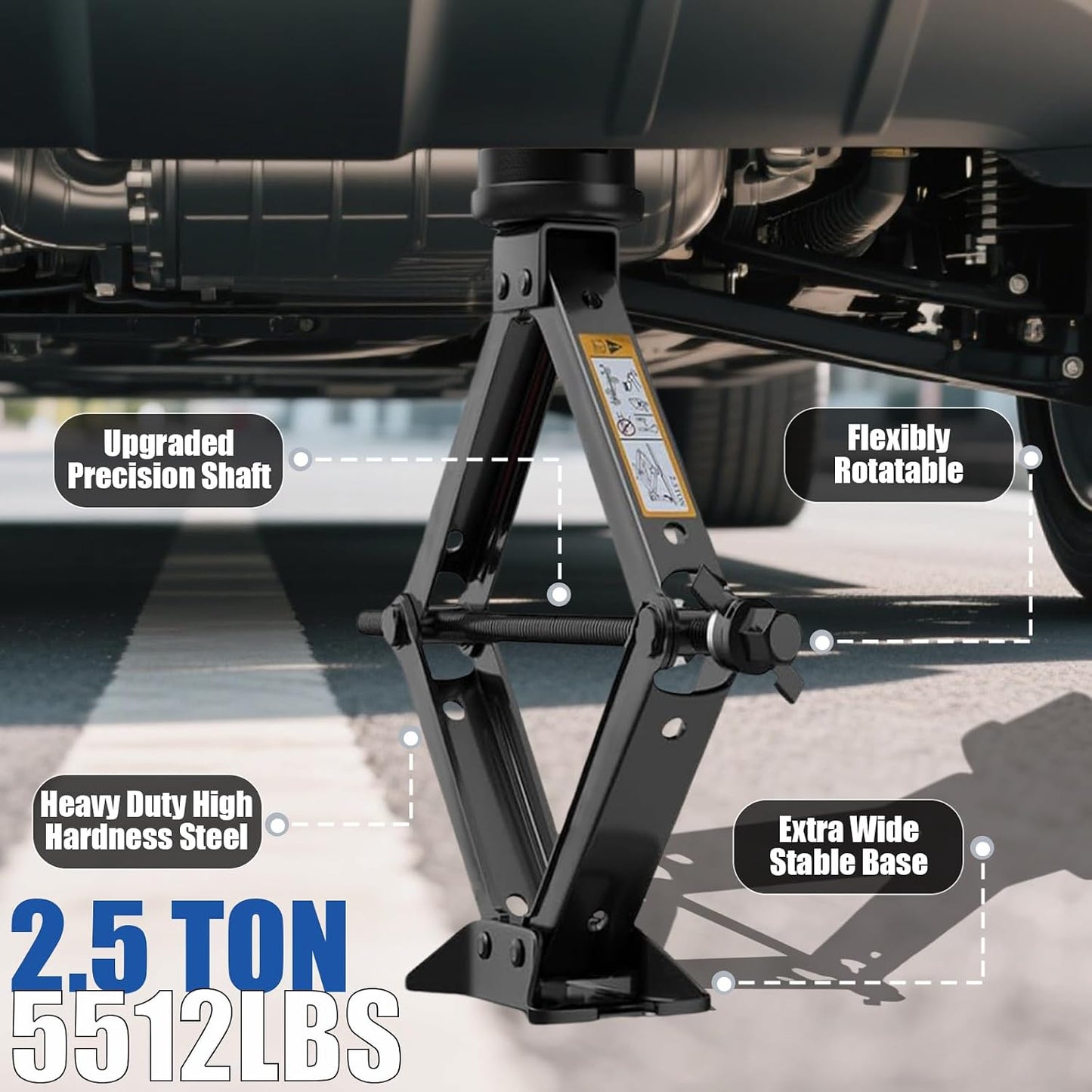Gato coche 2.5 toneladas kit universal con almohadilla goma