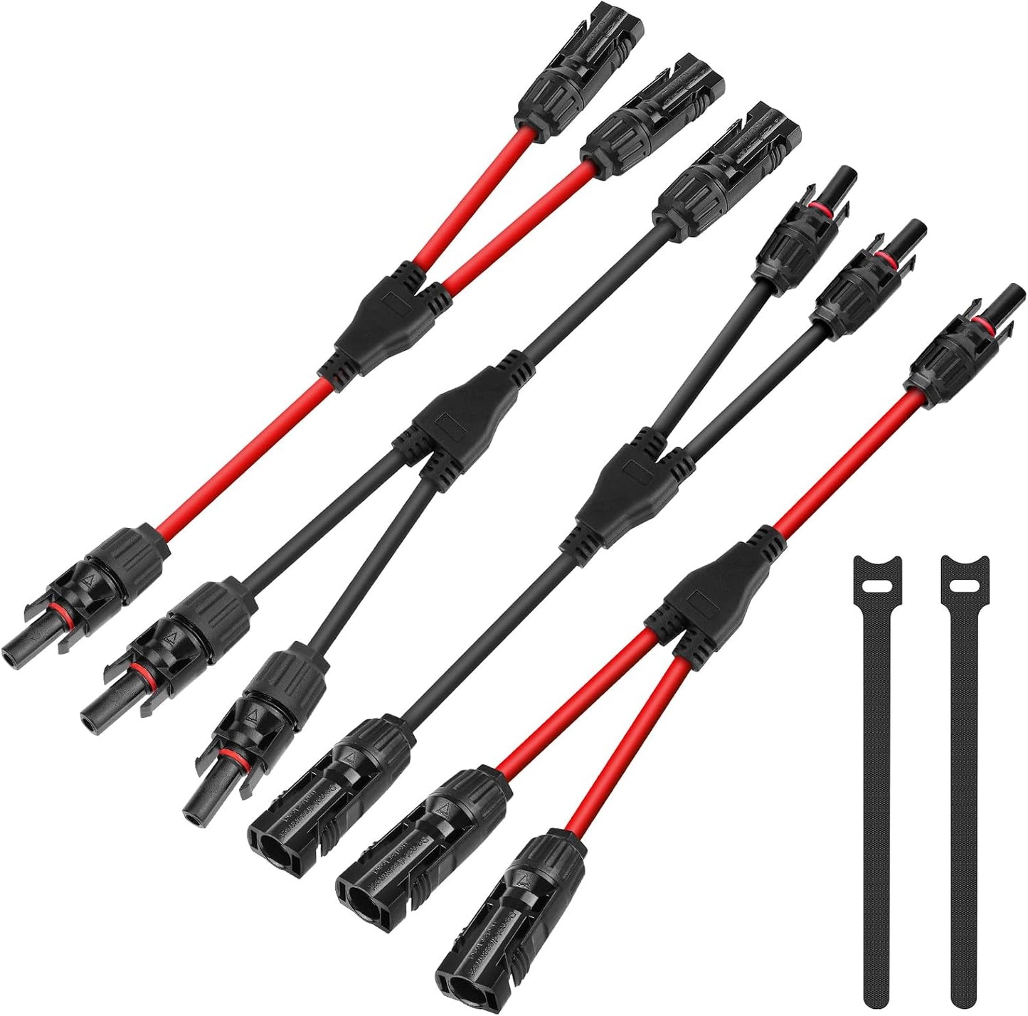 Set 2 pares conectores solares Y 1 a 2 paralelos 30A