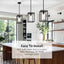 Lámpara colgante isla cocina estilo campo 1 luz candelabro