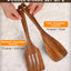 2 Espátulas Madera Acacia para Cocina con Volteador