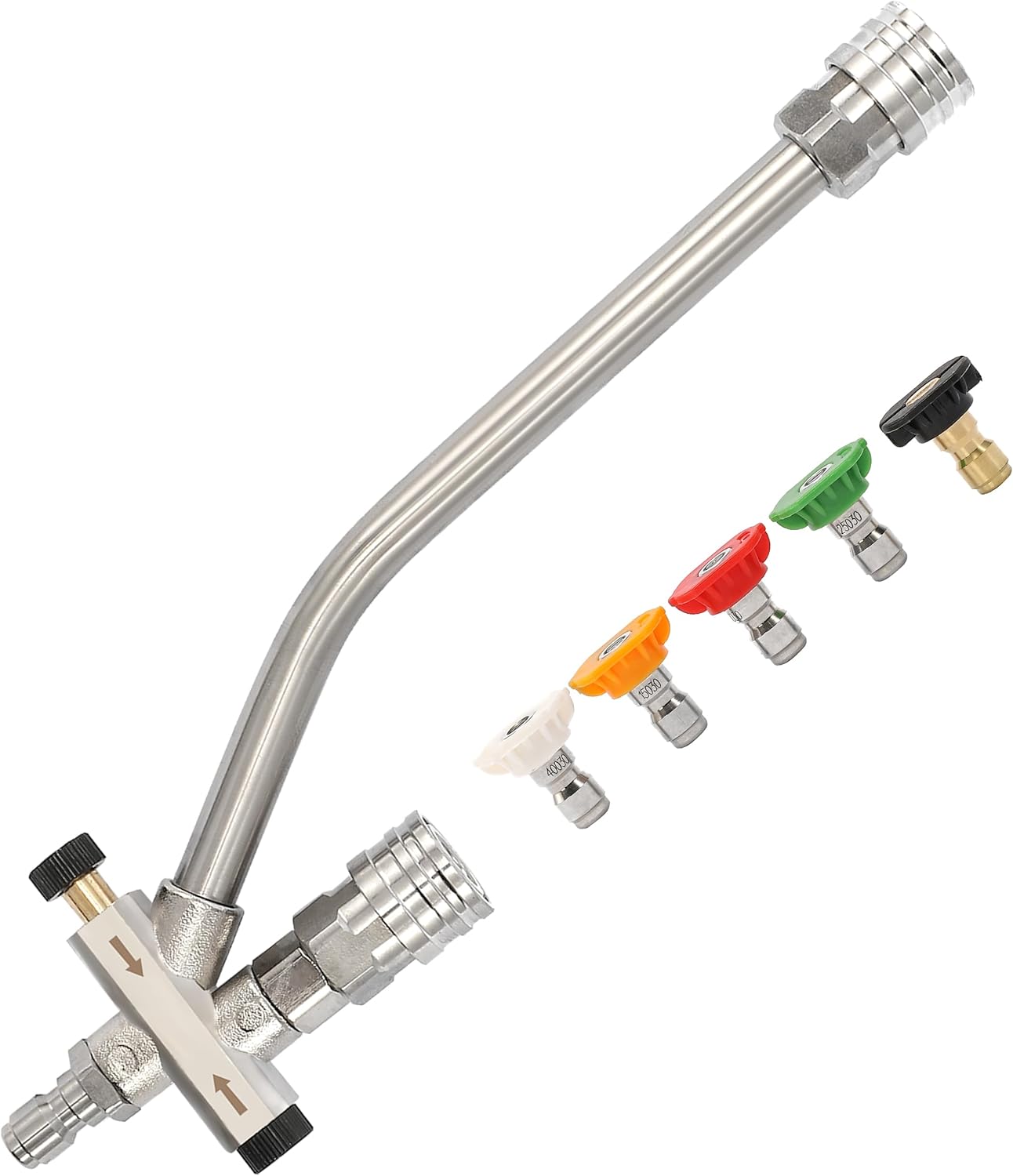 Accesorio doble conector 1/4pulg boquillas rociadoras