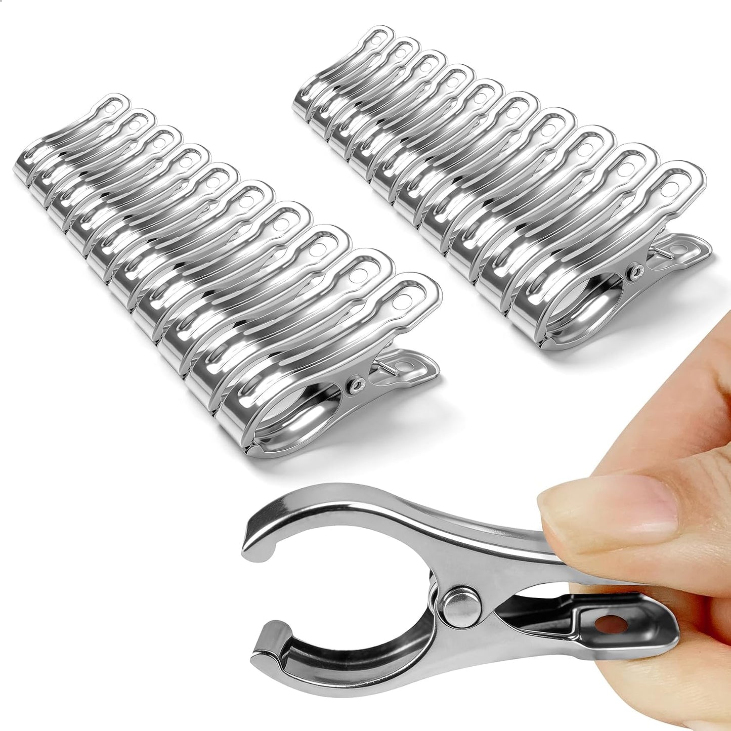 Clips acero inox jardín para invernadero y red 20pulg