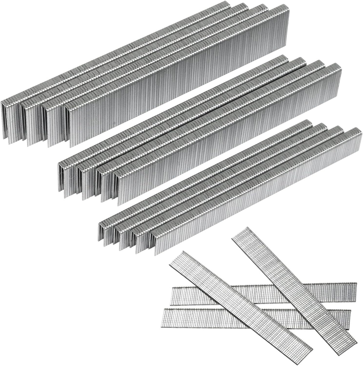 Grapas corona 1/4 pulg y clavos Brad 5/8 pulg galvanizados 1600uds