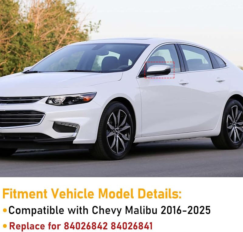 Tapas espejo Chevy Malibu 2017-21 9ª gen súper blanco