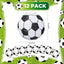 12 Linternas papel fútbol 8pulg decoración fiesta cumpleaños