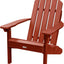 Silla clásica estilo Westport Adirondack rojo rustico
