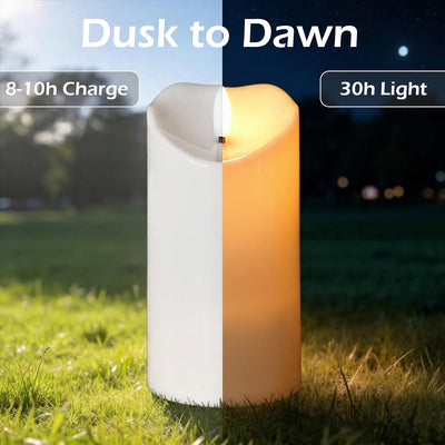 Velas solares IP65 4-6 pulg 3 Pzas para jardín patio