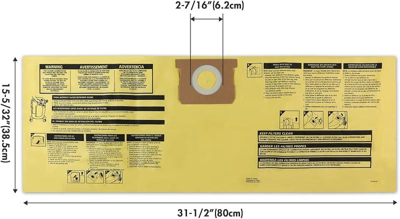 Bolsas filtro alta eficiencia 5-8gal 90304