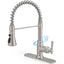 Grifo cocina rociador desplegable níquel cepillado 3 modos