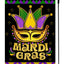 Máscara Mardi Gras 12x18pulg flor de lis doble cara