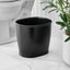 Cubo basura plástico delgado baño dormitorio 2 Pzas negro